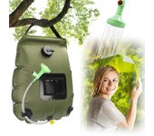 Bolsa de ducha solar para campamento de 20 l | Bolsa de agua caliente portátil para colgar al aire libre | Equipo de senderismo compacto y ligero con diseño que retiene el calor A