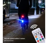 Luz LED estroboscópica con Control remoto inalámbrico para coche, motocicleta, bicicleta, Dron, Scooter, lámpara de advertencia de colisión, indicador de Flash