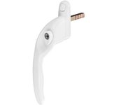 Securit Manija de ventana con cerradura de mano izquierda de UPVC España One Size blanco