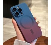 Funda de carga inalámbrica magnética Magsafe de silicona de lujo para iPhone 15 14 Plus 13 12 11 Pro Max/Samsung S23 S22 Ultra S21 cubierta suave a prueba de golpes For iPhone 11 azul