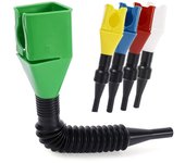 Embudo telescópico de repostaje de coche, herramienta de embudos de transferencia de filtro de gasolina y aceite de motor Universal, embudos portátiles plegables azul
