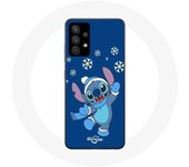 Coque pour Samsung Galaxy A13 4G / A13 4G Lite Stitch neige Noël bleu