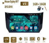 Radio de coche Android para Nissan Sylphy B17 Sentra 2012-2018 reproductor Multimedia unidad principal Audio WIFI 1 + 16GB