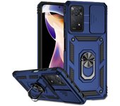Cubierta de lente deslizante para Xiaomi Redmi Note 11S 11 4G, funda protectora a prueba de golpes para Redmi Note 11 Pro 4G 5G, soporte magnético para anillo de coche For Redmi Note 11 Pro 5G negro