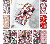 JZ19 Hello Kitty funda negra Sofe para OPPO Reno 8 6 5 4 Pro Plus Find X3 A17 A3 A31 A38 A40 A53 A54 A55 A74 A76 A78 A77 A80 A94 A95 A96 Lite OPPO A15S ébano