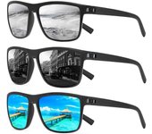 Gafas de sol polarizadas antideslumbrantes, gafas de sol cuadradas de montura grande, gafas de sol de pesca 2024, mujeres y hombres marrón