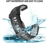 Brazalete compatible con Garmin Forerunner 220/230/235/620/630/735XT - Correa para correr negra negro