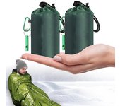 Saco de dormir de emergencia de 1/2 piezas con silbato de supervivencia, manta térmica portátil impermeable y ligera 1pc naranja