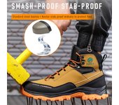 Zapatos de invierno Botas de seguridad Botas de trabajo de moda para hombre Zapatos con punta de acero Botas protectoras de seguridad a prueba de pinchazos Zapatos indestructibles 38