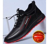 Zapatos de Moda de Otoño e Invierno para Hombres Zapatos de Cuero Transpirables Deportivos para Correr Casuales para Hombres 39