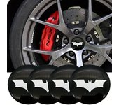 4 piezas de pegatina de insignia de cubierta central de cubo de coche con patrón de murciélago para Honda Mazda Benz BMW Toyota Ford Dodge Chevrolet y otros accesorios de modificación de coche