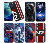 Funda de Teléfono N7 Mass Effect Para Apple iPhone 12 13 Mini 11 Pro Max XR X XS MAX 8 7 6S 6 Plus SE 5S 5 2020 Cubierta Negra de TPU Suave iPhone 11 Pro Max