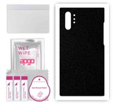 apgo Protective Skin Sticker for the back compatible with Samsung Galaxy Note 10 Plus, Wrap Film, Foil, Vinyl - Pattern Matte Black