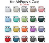 Funda de silicona para AirPods 4, nueva funda para auriculares, accesorios, funda para auriculares inalámbricos Bluetooth para Apple AirPods 4. for AirPods 4