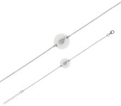 Les Trésors De Lily [R4909] - Bracelet Argent 'Les Ailes d'Ange' blanc argenté (rhodié) - 15 mm (céramique)