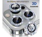 Protector de lente de anillo de Metal para iPhone 11, 12, 13, 14, 15 Pro Max, Mini protección de lente de cámara para iPhone 14/15 Plus, película de cámara 11 (2PCS) púrpura