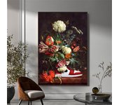 Pinturas abstractas en lienzo Vintage de Europa, flores de naturaleza muerta en zapatillas, impresiones de zapatos y carteles, imágenes artísticas de pared para decoración del hogar 21*30cm