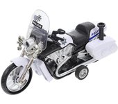 1/12 motocicleta de policía, coche de juguete, modelo para niño, moto de juguete extraíble 1/12-Size:16*5.5*9.5cm blanco