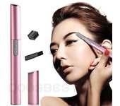 Mini recortador eléctrico de cejas portátil, removedor de pelo, afeitadora corporal para mujer, depiladora negro