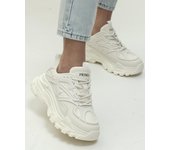 Sneakers Prima d'Arte 23773 36 cuero textil lechoso 36 blanco cálido