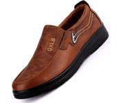 Zapatos casuales de otoño e invierno para hombres, zapatos de cuero de moda, zapatos planos para hombres, zapatillas de deporte para conducir 38 rojo marrón