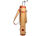 Bolsa de golf Tourbon Course Training Practice, estuche de viaje para palos de golf con bolsillo con cremallera, lona impermeable, cuero y