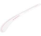 Regla de medición de costura cuadrada de plástico en forma de L, herramienta profesional para sastrería (12-260)