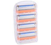 1/2 piezas/4/8 piezas/12 piezas/16 piezas/20 piezas/40 piezas Máquina de afeitar para el cuidado corporal femenino, afeitadora cosmética, cartuchos de afeitar fáciles de usar, hojas de afeitar 1 pcs azul