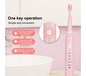 Cepillo de dientes eléctrico SA-86 Cepillo de dientes recargable por USB color rosa