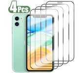 4 Uds cubierta completa templada de vidrio para iPhone 11 12 13 14 15 Pro Max Protector de pantalla para iPhone X XR Xs Max película protectora de vidrio For iPhone11