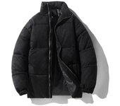 Chaqueta de algodón de gamuza de moda para hombre, abrigo de algodón grueso para otoño e invierno, chaqueta acolchada cálida M azul