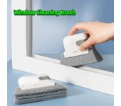 Cepillo de limpieza de ventanas, ranura para alféizar de ventana, cepillo para grietas de gabinete, herramientas de limpieza multifuncionales extraíbles para el hogar