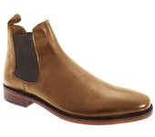 Kensington Classics - Botas Chelsea de piel con refuerzo doble para hombre 11 UK bronceado