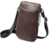 Bolso bandolera de piel de vaca para smartphone, popular, para teléfono móvil, cartera, bolso bandolera integrado, minibolso bandolera de piel 7020 [Registrarse] Para hombre