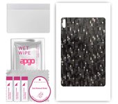 apgo Protective Skin Sticker for the back compatible with Huawei MatePad 11, Wrap Film, Foil, Vinyl - Pattern Carbon Black Pixel