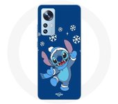 Coque pour Xiaomi Mi 12 / 12X Stitch neige Noël bleu