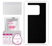 apgo Protective Skin Sticker for the back compatible with OnePlus 10T, Wrap Film, Foil, Vinyl - Pattern Matte Black