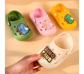 Zapatos con agujeros para niños, zapatillas de interior con dibujos animados para bebés, sandalias y zapatillas antideslizantes de fondo suave para niñas de verano 13 amarillo