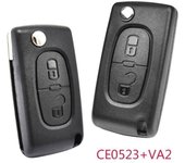 Funda de silicona para coche con 2 botones para Peugeot 308 207 307 3008 5008 807 Expert Citroën C2 C3 Picasso C4 C8 CE0523