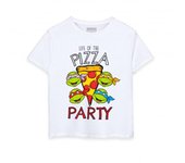 Teenage Mutant Ninja Turtles Camiseta de fiesta para niños con la frase  La vida de la pizza 5-6 Years blanco