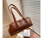 Bolso de lujo ligero de nicho de moda nuevo 2024 para mujer, bolso de hombro versátil retro debajo del brazo, bolso baguette portátil de primera calidad 35*7*15.5 negro