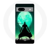 Coque maniacase pour Google Pixel 7a roronoa zoro triple épée pleine lune