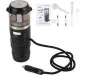 Cafetera portátil para coche de 12 V, eléctrica, con fuente de alimentación para encendedor de cigarrillos.