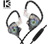 Auriculares para juegos KBEAR Storm de bobina móvil única, HIFI, para deportes electrónicos, 3,5 mm, para teléfono móvil, graves potentes, monitoreo en vivo, auriculares con cable 3.5mm without MIC azul