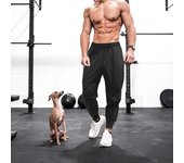 Muscleguys Pantalones de jogging para hombres Muscle Fitness Running Training Sport Quick Dry Gym Training Pantalones de chándal Culturismo Beam Mouth Pantalones casuales M verde del ejército