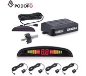 Podofo-Sensor de aparcamiento Led para coche, pantalla Parktronic, sistema de Monitor de Sensor de respaldo inverso