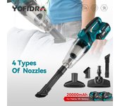 YOFIDRA-aspiradora eléctrica de mano inalámbrica, herramienta de limpieza recargable para pelo de mascota para el hogar, batería Makita de 18V, 1500W NO Battety-NO Plug