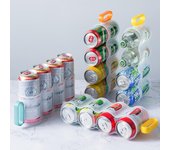 Refrigerador de bebidas de cuatro compartimentos para almacenar cola para almacenar Refrigerador de latas de bebidas para estanterías de artículos para el hogar 1pc amarillo