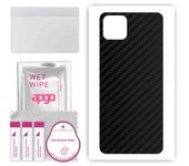 apgo Protective Skin Sticker for the back compatible with Oppo A53, Wrap Film, Foil, Vinyl - Pattern Carbon Black