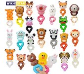 10 globos de muñeca bonitos para decoración de fiesta de cumpleaños, globo de dibujos animados de conejo y oso, juguetes para niños de color rosa para baby shower 10pcs  random